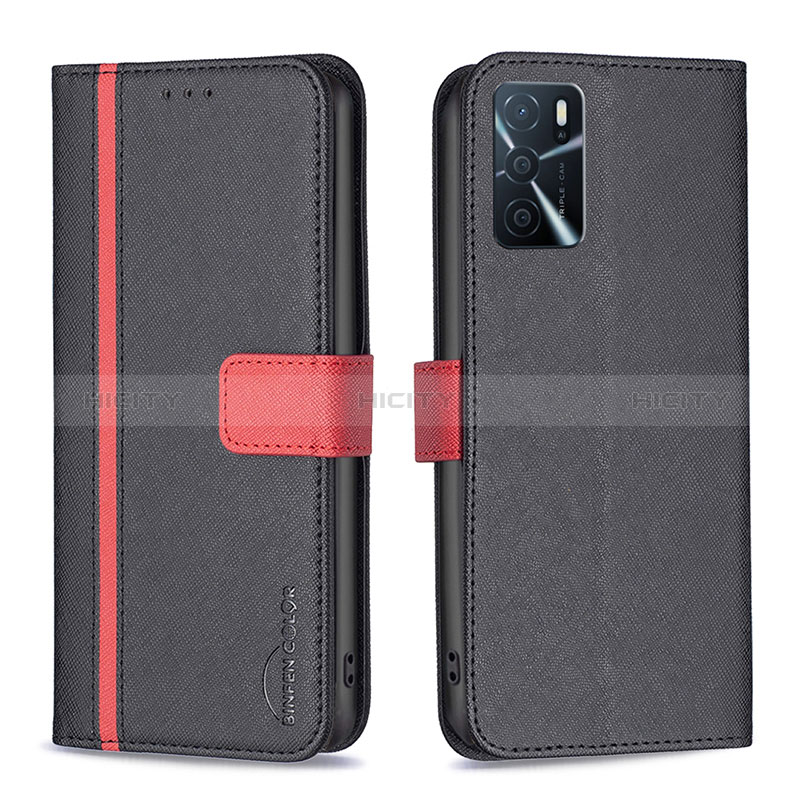 Funda de Cuero Cartera con Soporte Carcasa B13F para Oppo A16