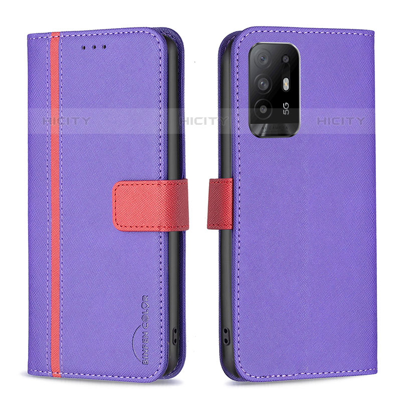 Funda de Cuero Cartera con Soporte Carcasa B13F para Oppo A94 5G