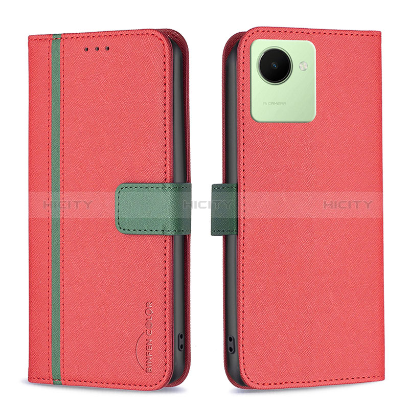 Funda de Cuero Cartera con Soporte Carcasa B13F para Realme C30s