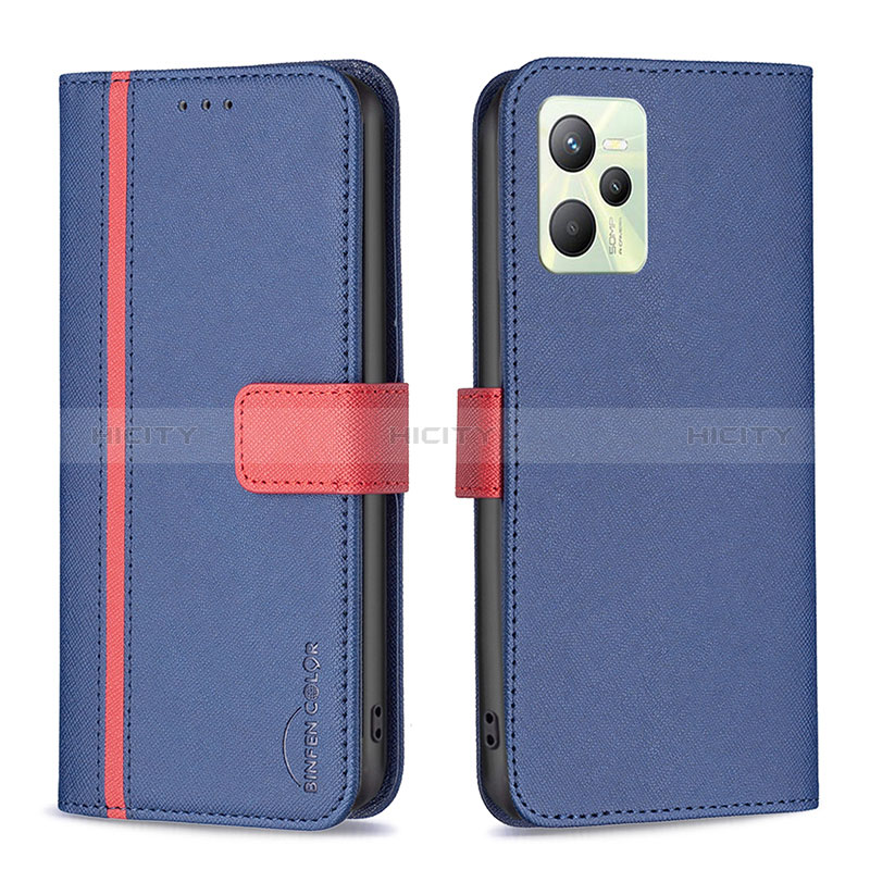 Funda de Cuero Cartera con Soporte Carcasa B13F para Realme Narzo 50A Prime