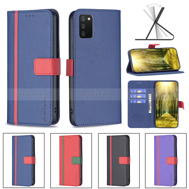 Funda de Cuero Cartera con Soporte Carcasa B13F para Samsung Galaxy A02s