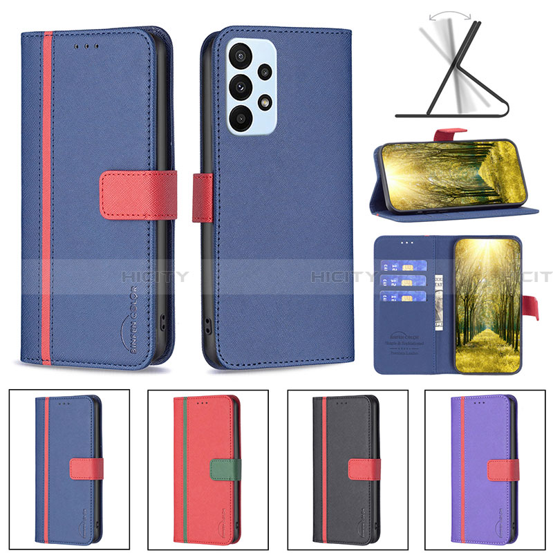 Funda de Cuero Cartera con Soporte Carcasa B13F para Samsung Galaxy A23 4G