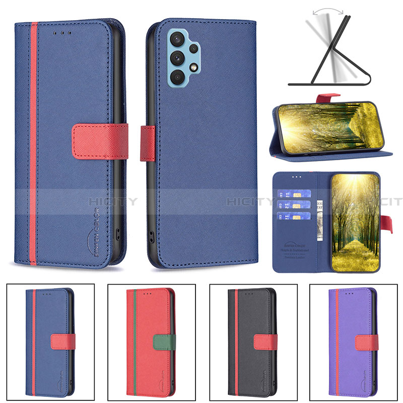 Funda de Cuero Cartera con Soporte Carcasa B13F para Samsung Galaxy A32 5G