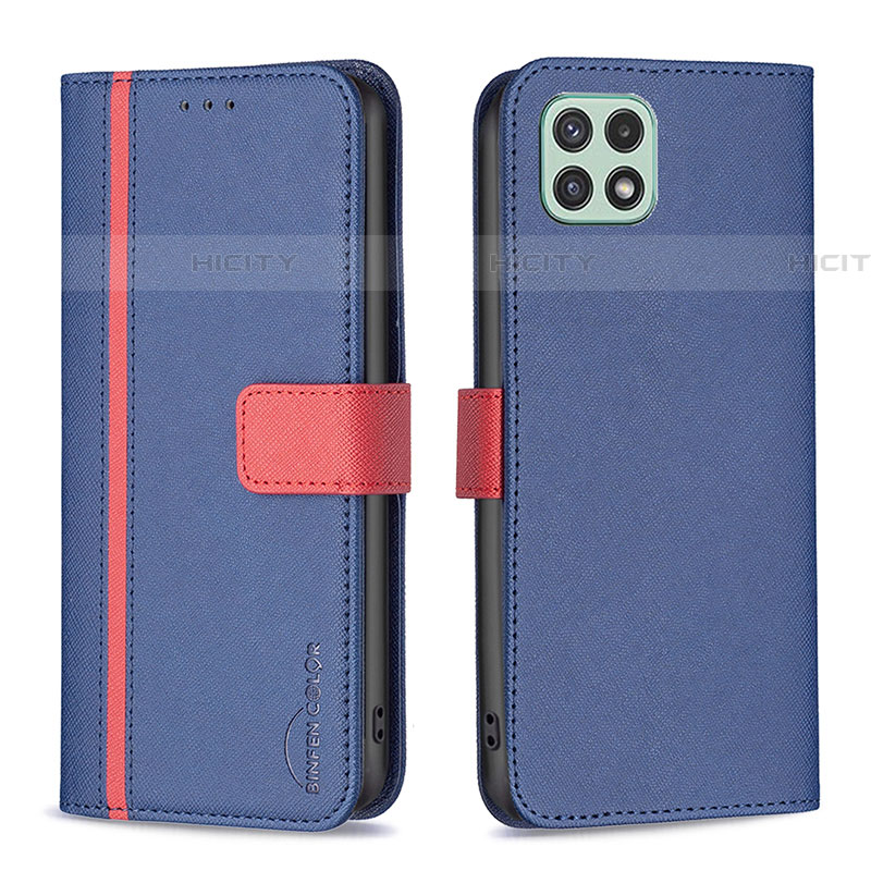 Funda de Cuero Cartera con Soporte Carcasa B13F para Samsung Galaxy F42 5G Azul