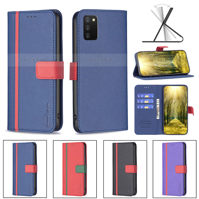 Funda de Cuero Cartera con Soporte Carcasa B13F para Samsung Galaxy M02s