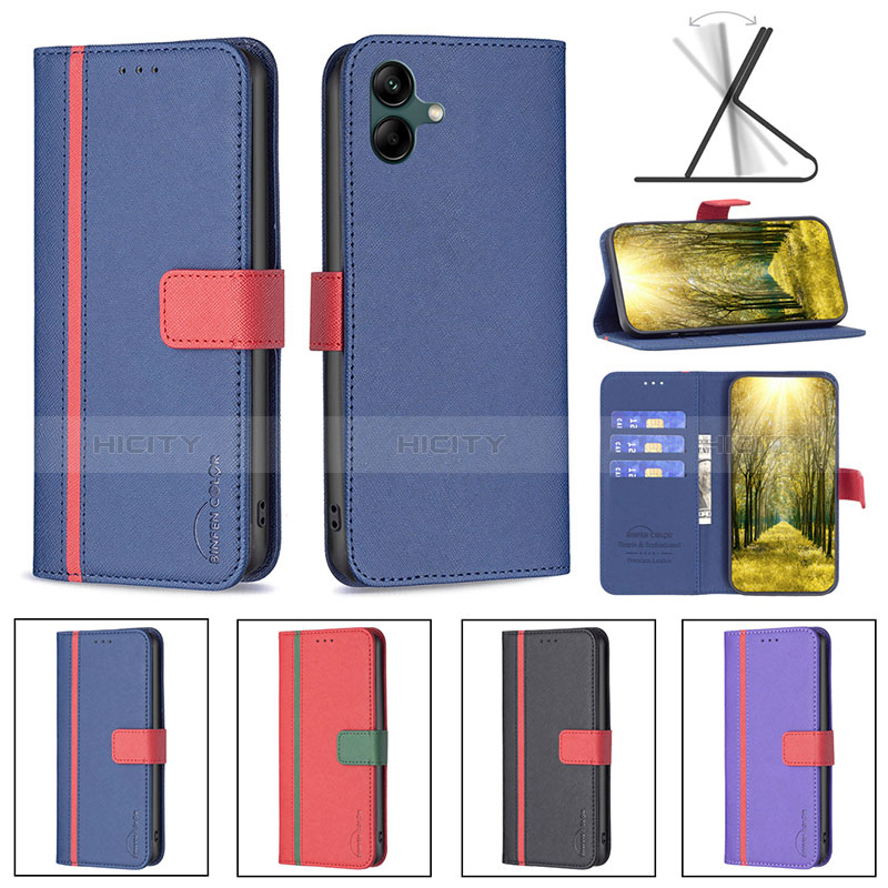 Funda de Cuero Cartera con Soporte Carcasa B13F para Samsung Galaxy M04