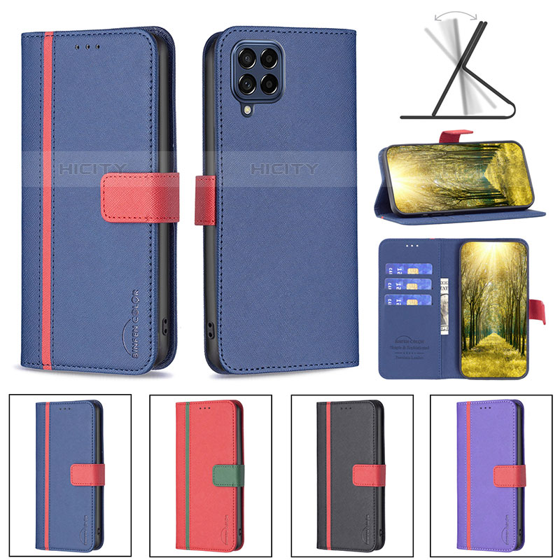 Funda de Cuero Cartera con Soporte Carcasa B13F para Samsung Galaxy M53 5G