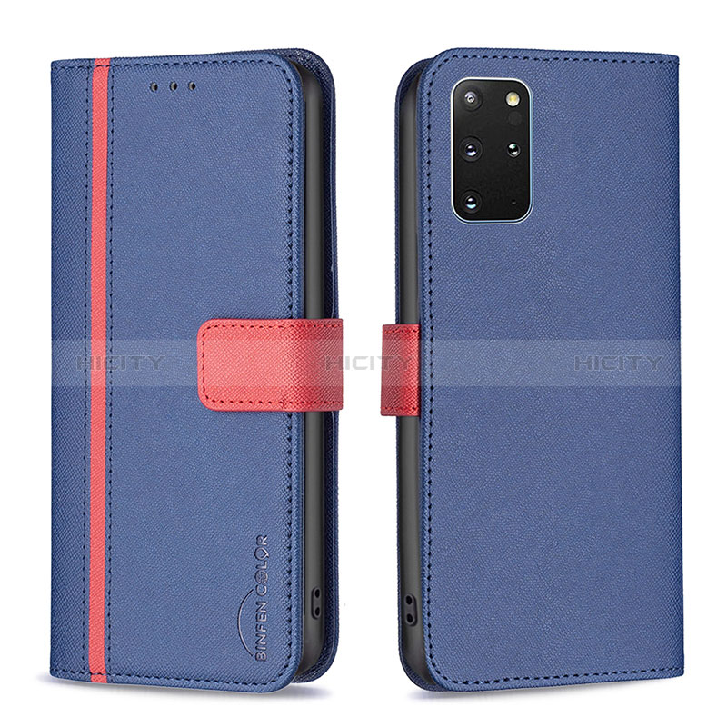 Funda de Cuero Cartera con Soporte Carcasa B13F para Samsung Galaxy S20 Plus 5G Azul