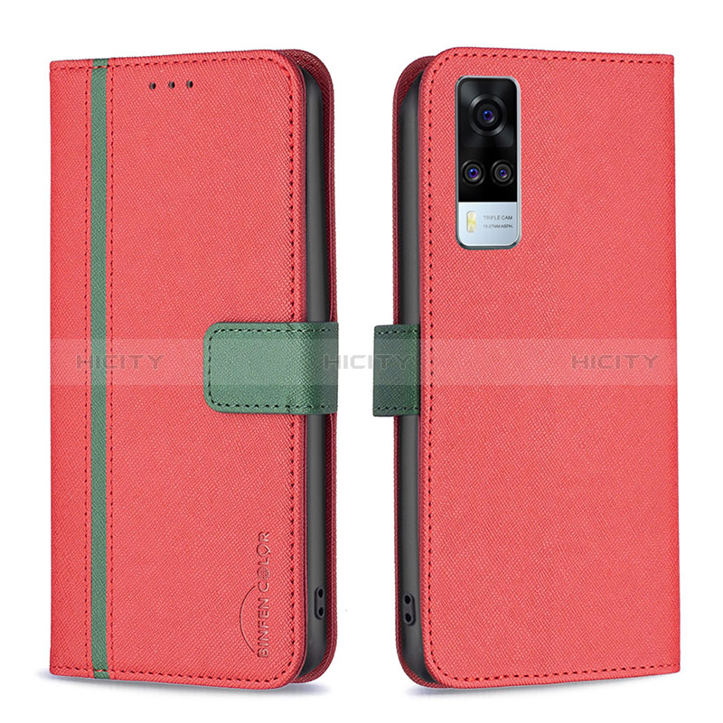 Funda de Cuero Cartera con Soporte Carcasa B13F para Vivo Y31 (2021)