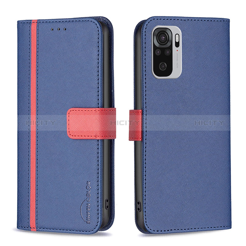 Funda de Cuero Cartera con Soporte Carcasa B13F para Xiaomi Redmi Note 10 4G