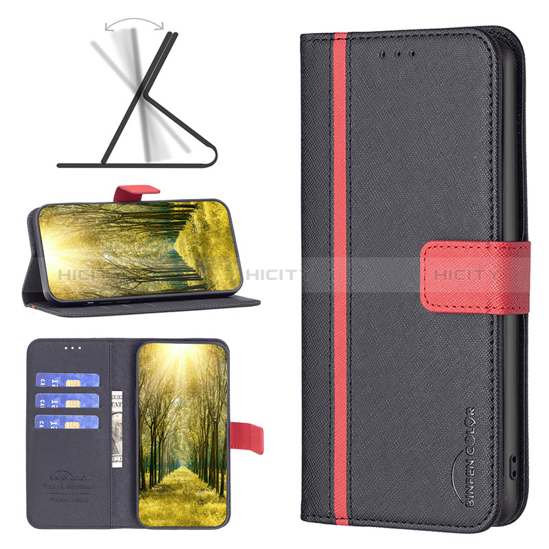 Funda de Cuero Cartera con Soporte Carcasa B13F para Xiaomi Redmi Note 11E 5G