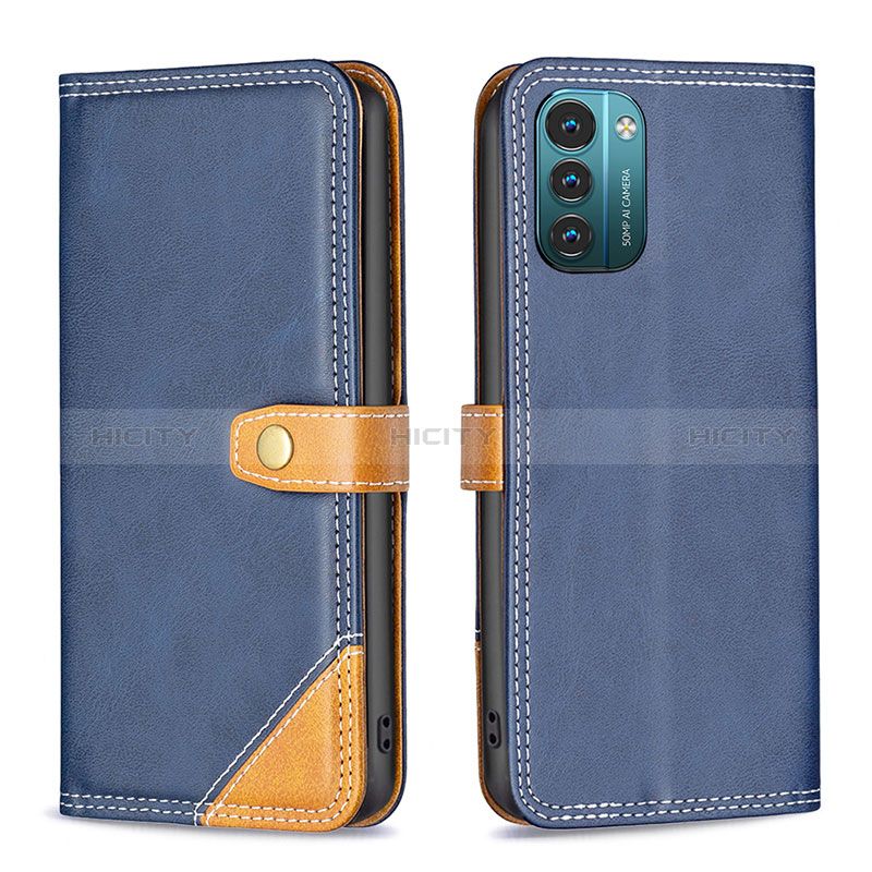 Funda de Cuero Cartera con Soporte Carcasa B14F para Nokia G11 Azul