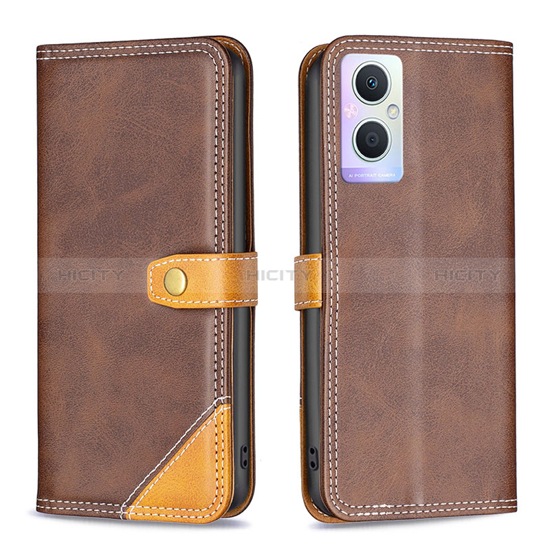 Funda de Cuero Cartera con Soporte Carcasa B14F para Oppo A96 5G