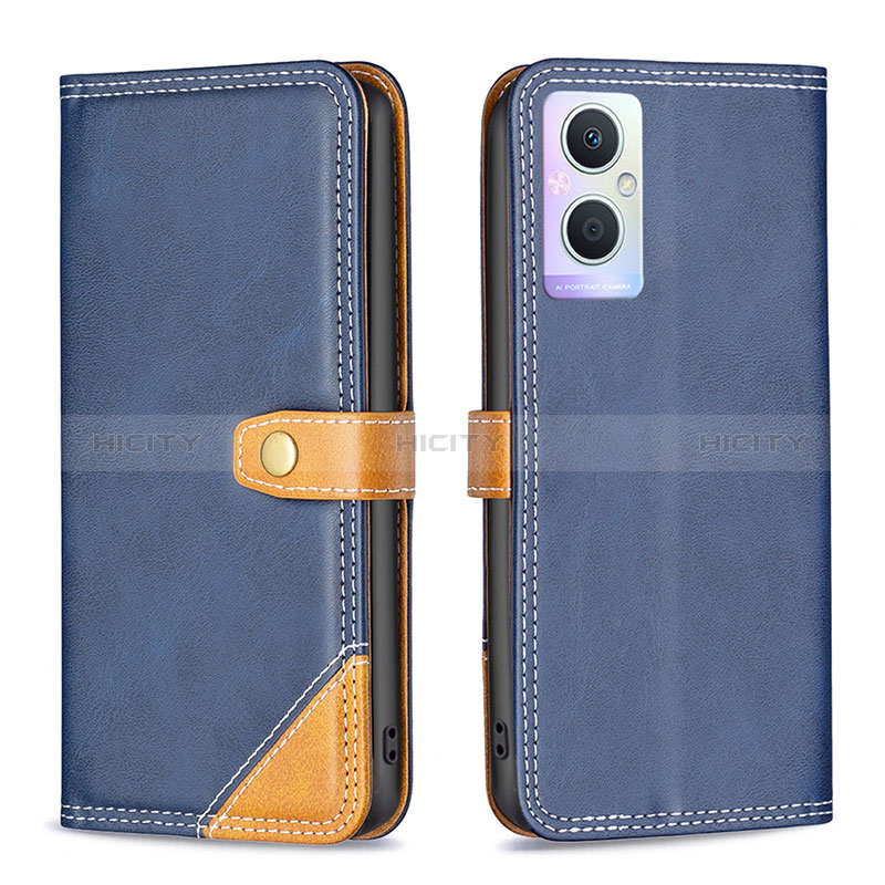 Funda de Cuero Cartera con Soporte Carcasa B14F para Oppo A96 5G