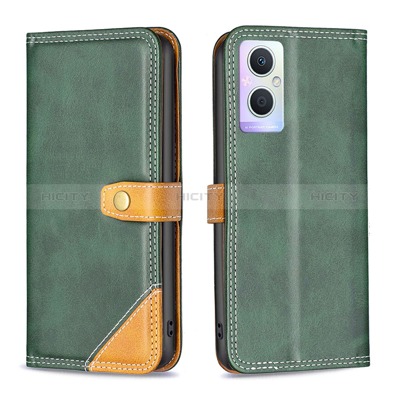 Funda de Cuero Cartera con Soporte Carcasa B14F para Oppo A96 5G