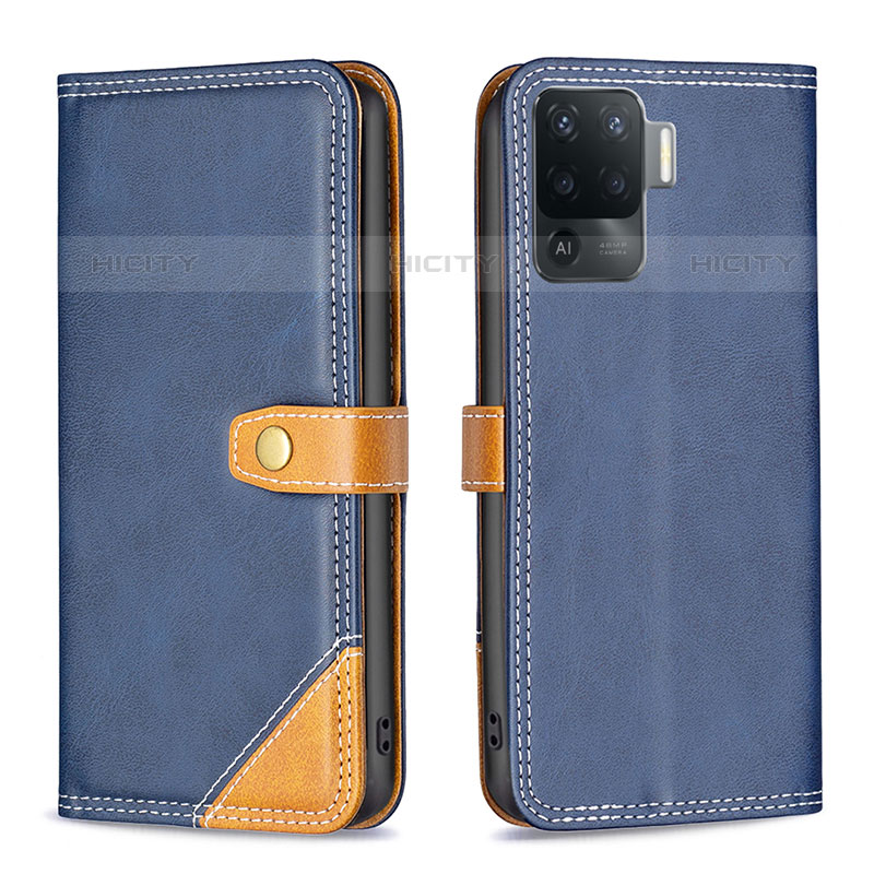 Funda de Cuero Cartera con Soporte Carcasa B14F para Oppo F19 Pro