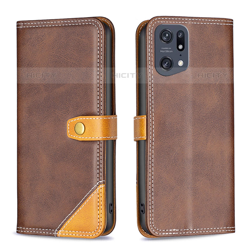 Funda de Cuero Cartera con Soporte Carcasa B14F para Oppo Find X5 Pro 5G