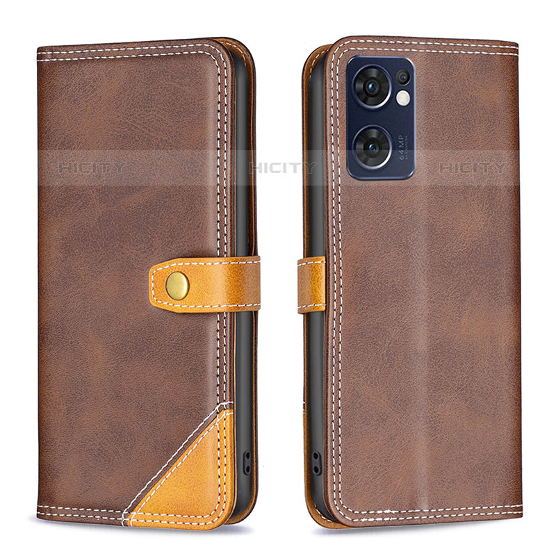 Funda de Cuero Cartera con Soporte Carcasa B14F para Oppo Reno7 5G