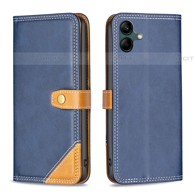 Funda de Cuero Cartera con Soporte Carcasa B14F para Samsung Galaxy A04E Azul