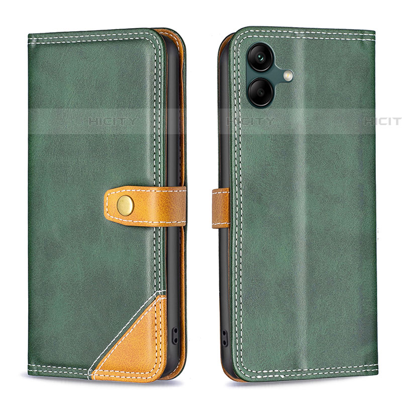 Funda de Cuero Cartera con Soporte Carcasa B14F para Samsung Galaxy A04E Verde