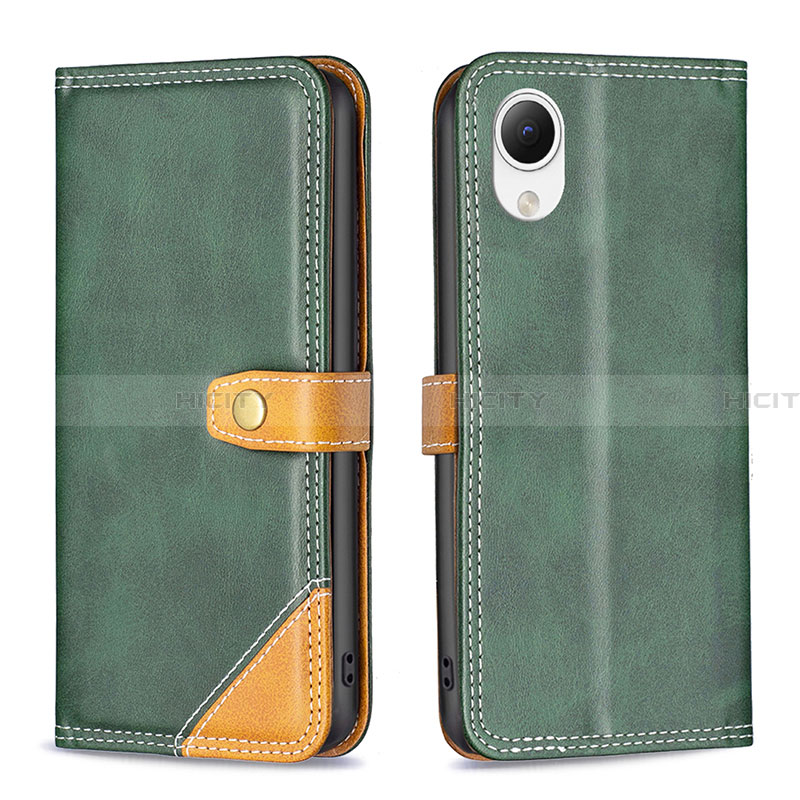 Funda de Cuero Cartera con Soporte Carcasa B14F para Samsung Galaxy A23 5G SC-56C Verde