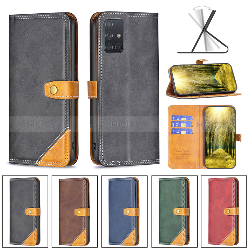 Funda de Cuero Cartera con Soporte Carcasa B14F para Samsung Galaxy A71 4G A715