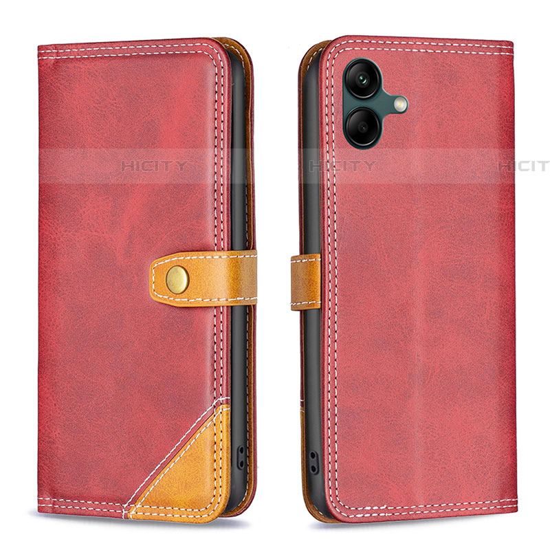 Funda de Cuero Cartera con Soporte Carcasa B14F para Samsung Galaxy F14 5G Rojo