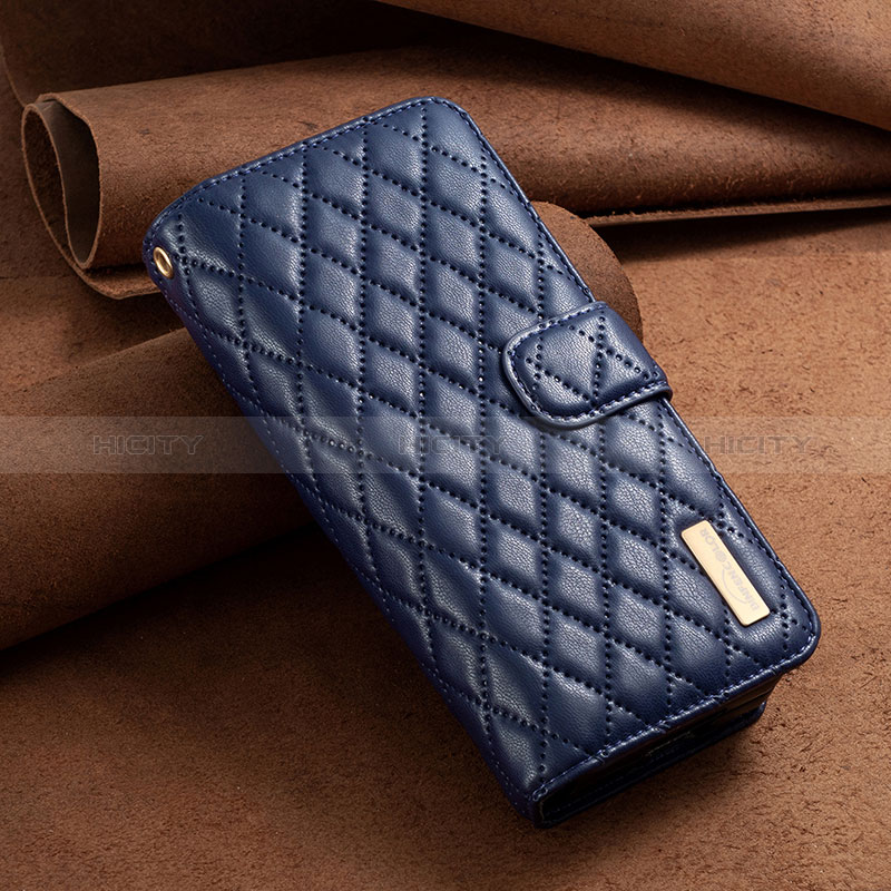 Funda de Cuero Cartera con Soporte Carcasa B14F para Samsung Galaxy Z Fold3 5G Azul