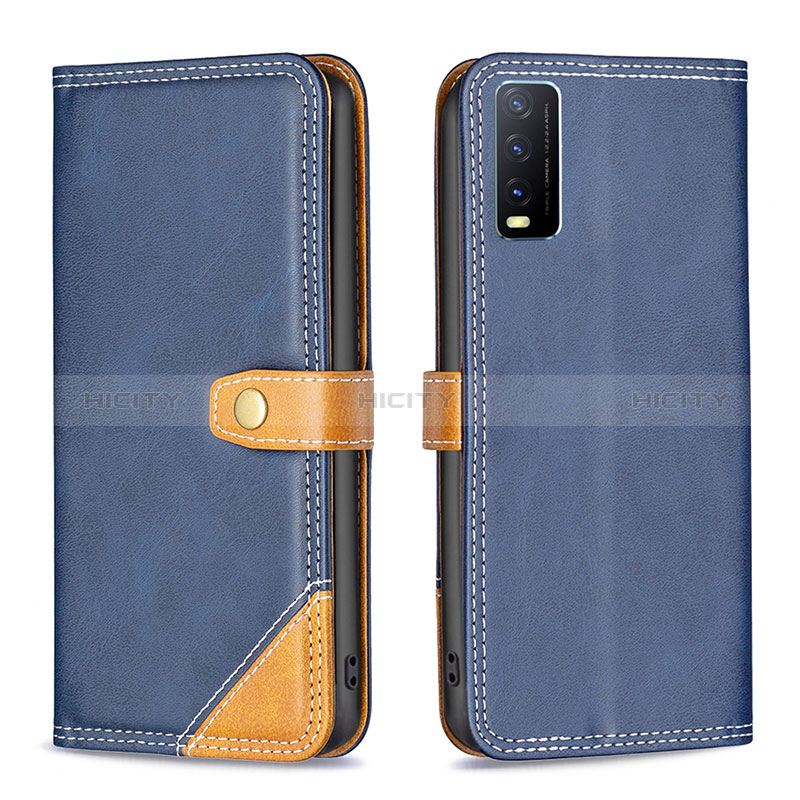 Funda de Cuero Cartera con Soporte Carcasa B14F para Vivo Y12G