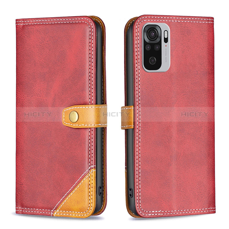 Funda de Cuero Cartera con Soporte Carcasa B14F para Xiaomi Redmi Note 10 4G