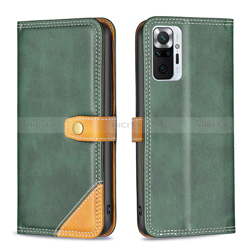 Funda de Cuero Cartera con Soporte Carcasa B14F para Xiaomi Redmi Note 10 Pro Max