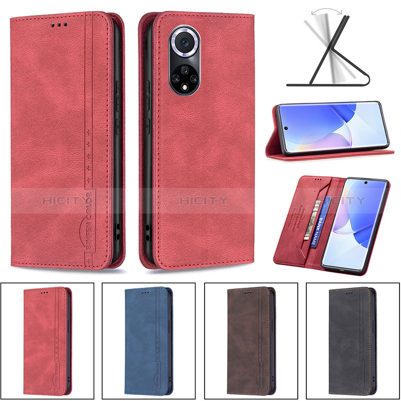 Funda de Cuero Cartera con Soporte Carcasa B15F para Huawei Nova 9