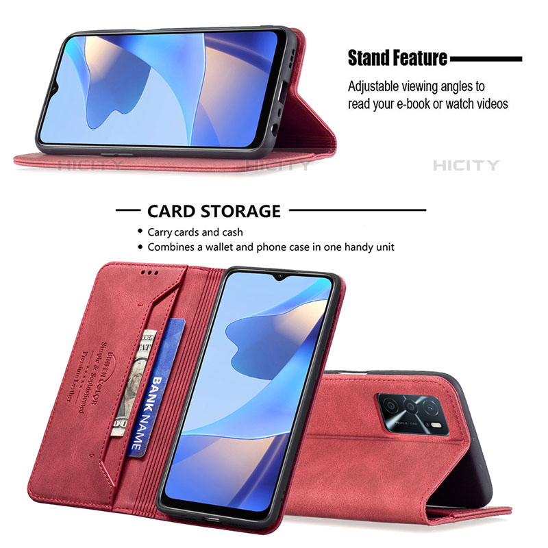 Funda de Cuero Cartera con Soporte Carcasa B15F para Oppo A16s