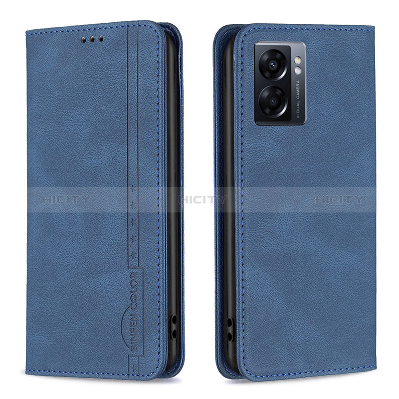 Funda de Cuero Cartera con Soporte Carcasa B15F para Oppo A56S 5G