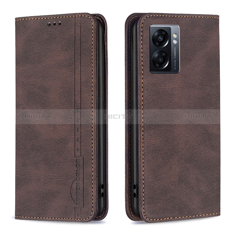 Funda de Cuero Cartera con Soporte Carcasa B15F para Oppo A57 5G