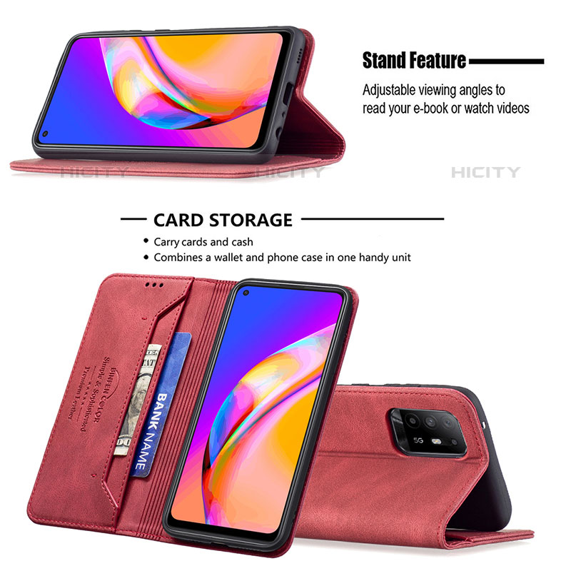 Funda de Cuero Cartera con Soporte Carcasa B15F para Oppo A94 5G