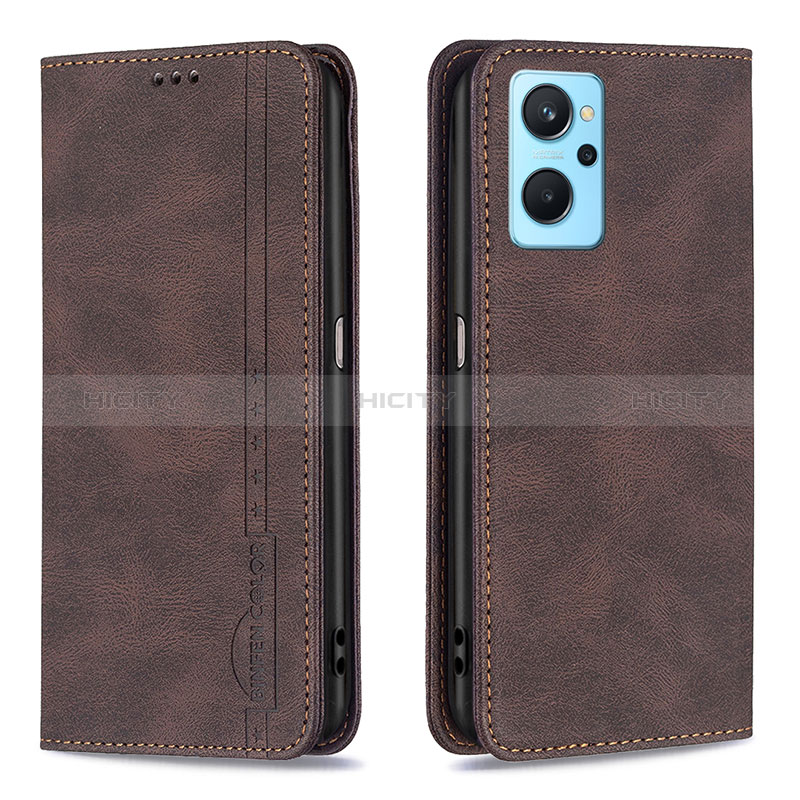 Funda de Cuero Cartera con Soporte Carcasa B15F para Oppo K10 4G Marron