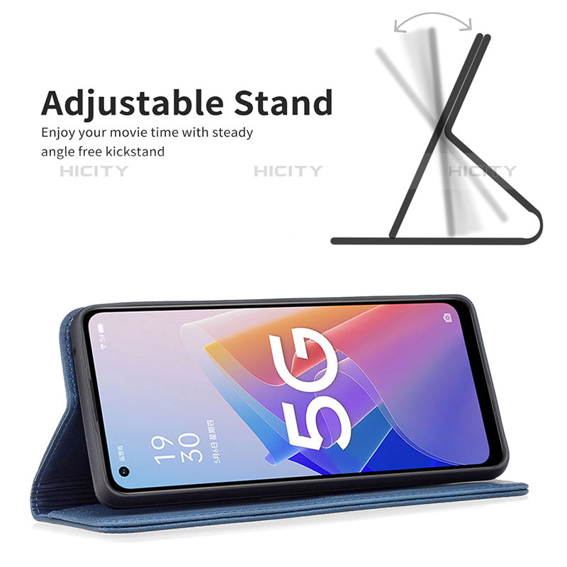 Funda de Cuero Cartera con Soporte Carcasa B15F para Oppo Reno7 Lite 5G