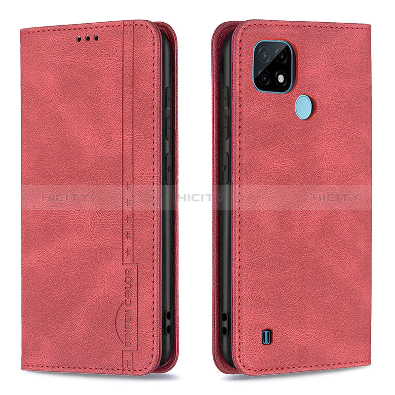 Funda de Cuero Cartera con Soporte Carcasa B15F para Realme C21