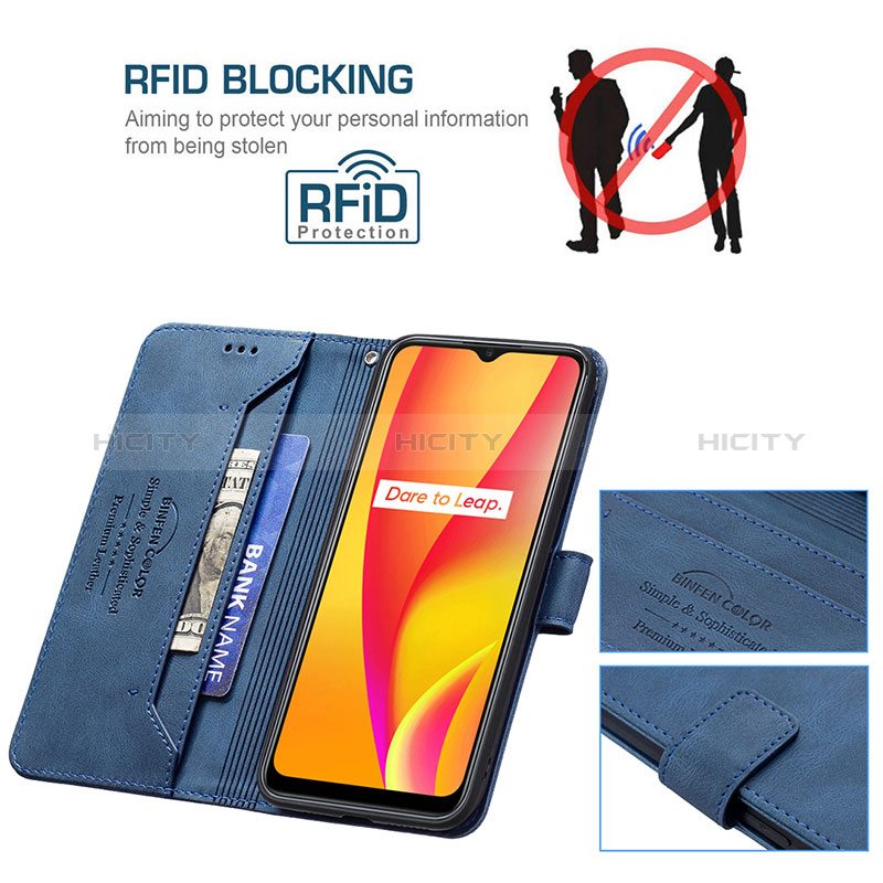 Funda de Cuero Cartera con Soporte Carcasa B15F para Realme C25