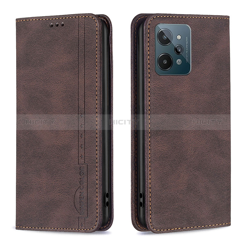 Funda de Cuero Cartera con Soporte Carcasa B15F para Realme C31 Marron