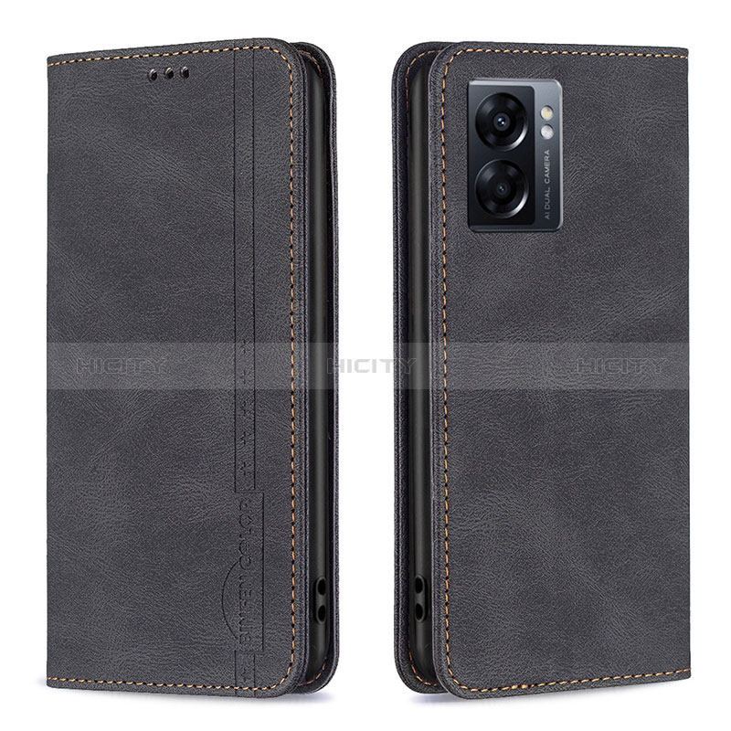 Funda de Cuero Cartera con Soporte Carcasa B15F para Realme Narzo 50 5G Negro