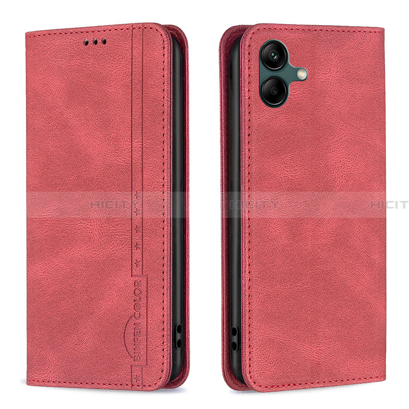 Funda de Cuero Cartera con Soporte Carcasa B15F para Samsung Galaxy A04 4G Rojo