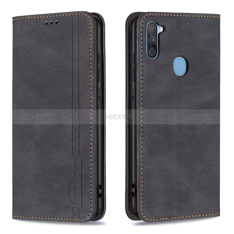 Funda de Cuero Cartera con Soporte Carcasa B15F para Samsung Galaxy A11 Negro