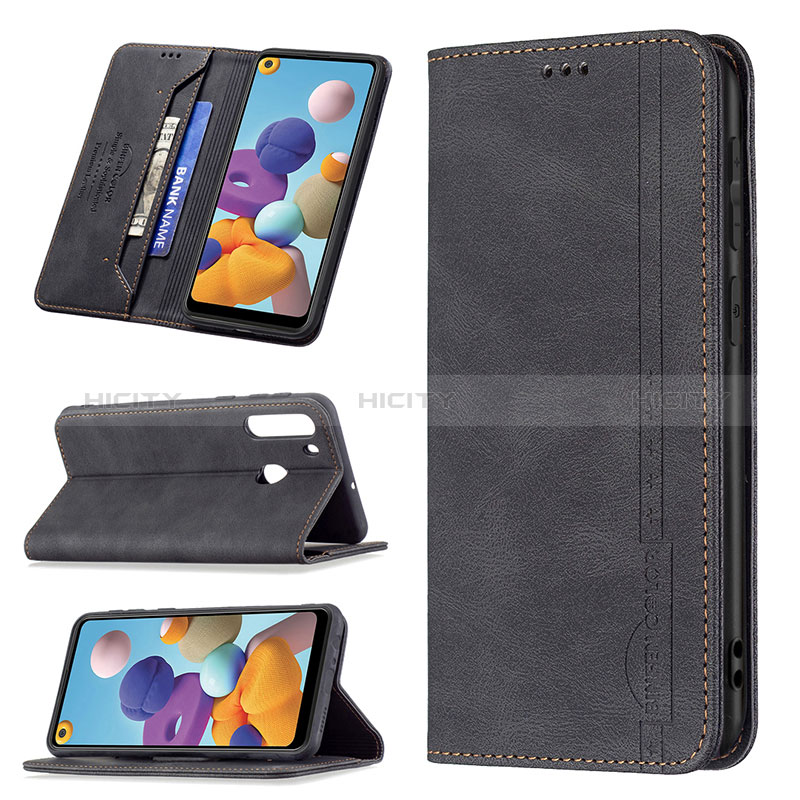 Funda de Cuero Cartera con Soporte Carcasa B15F para Samsung Galaxy A21