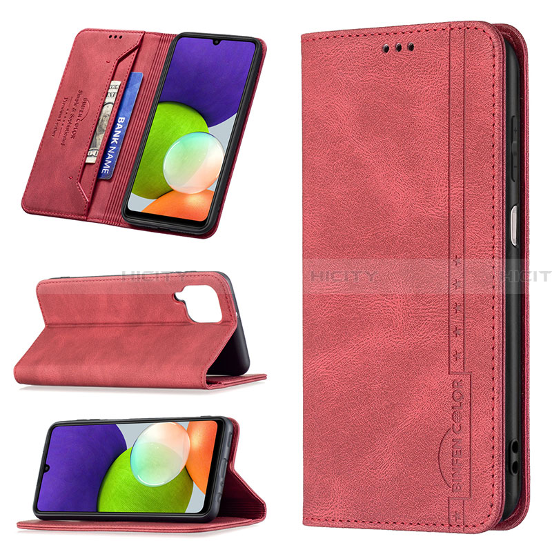 Funda de Cuero Cartera con Soporte Carcasa B15F para Samsung Galaxy A22 4G