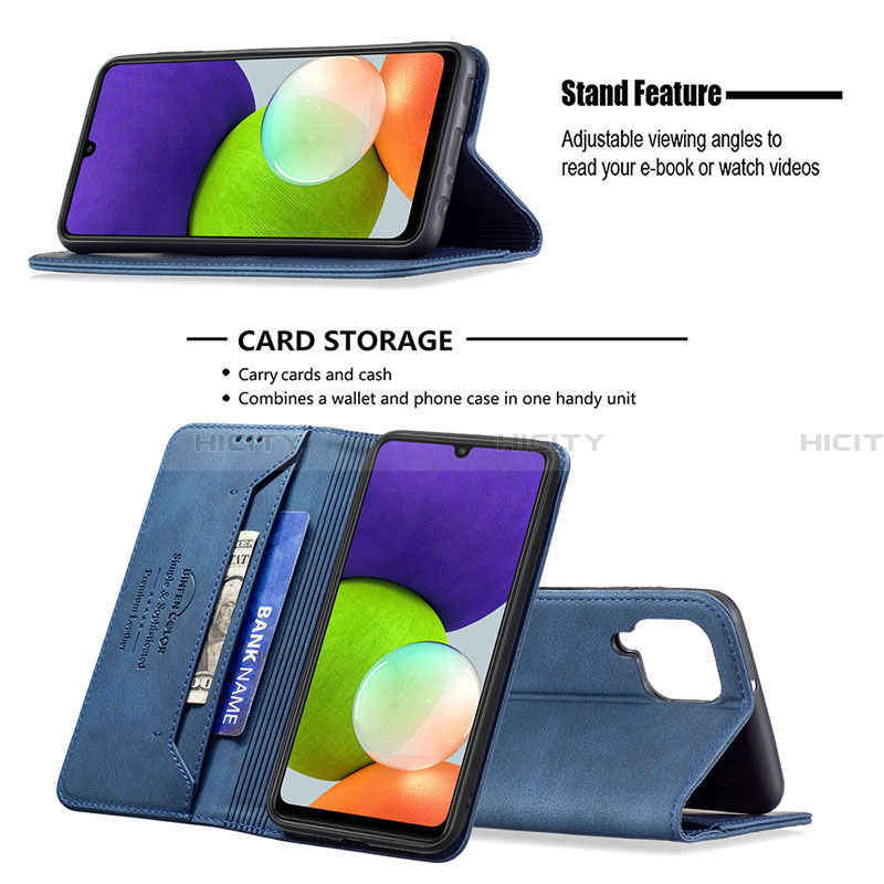 Funda de Cuero Cartera con Soporte Carcasa B15F para Samsung Galaxy A22 4G