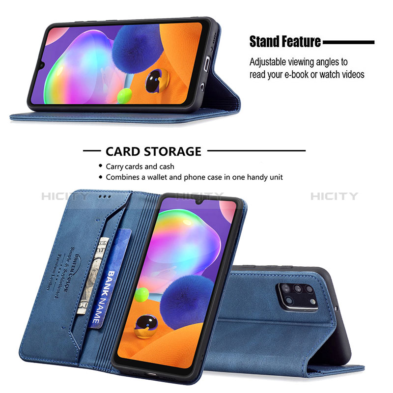 Funda de Cuero Cartera con Soporte Carcasa B15F para Samsung Galaxy A31