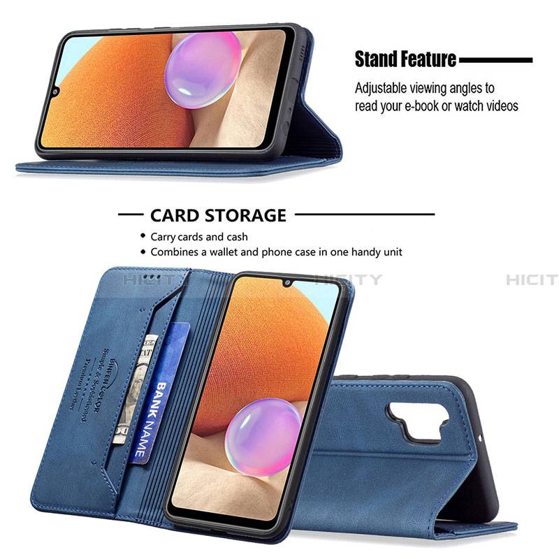 Funda de Cuero Cartera con Soporte Carcasa B15F para Samsung Galaxy A32 5G