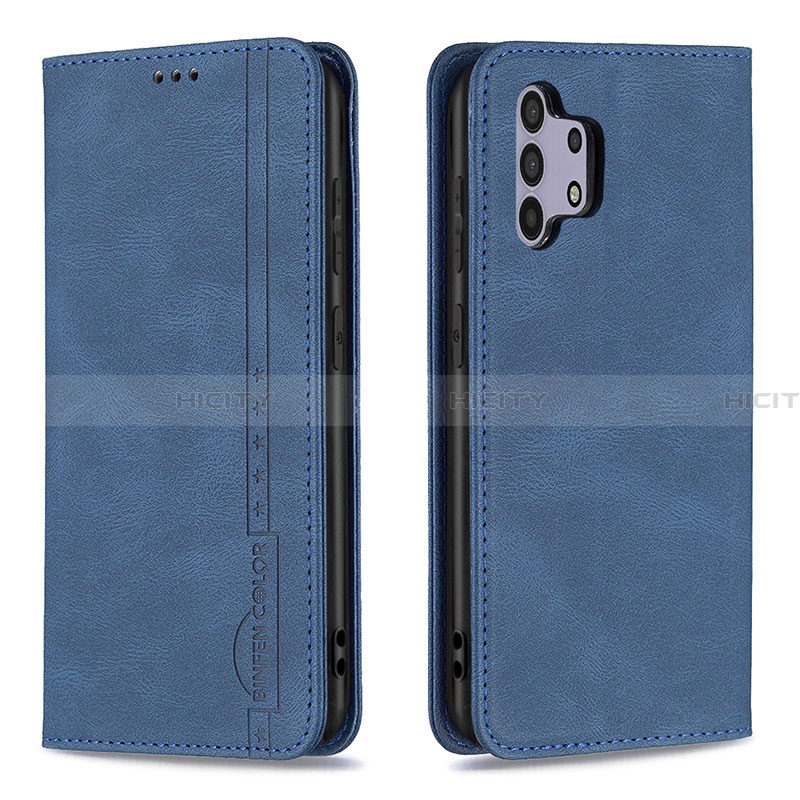 Funda de Cuero Cartera con Soporte Carcasa B15F para Samsung Galaxy A32 5G Azul